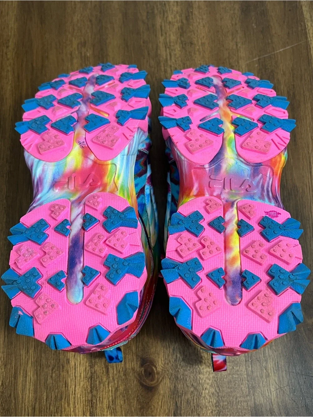 Fila Multicolor Tie Dye Sneakers 5JM01565-781 Womens Size 11